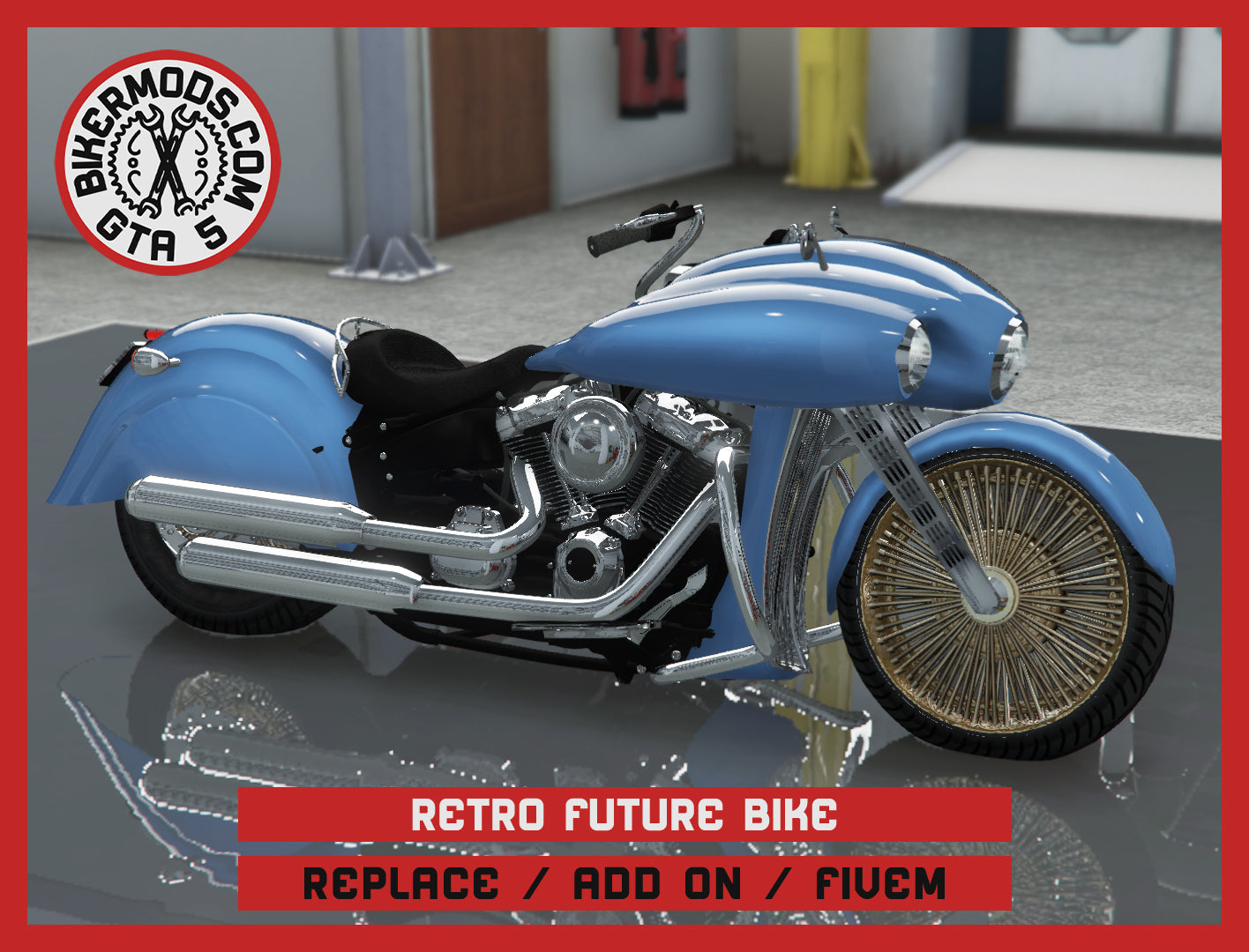 Retro Future Bike (Replace / Add On / FiveM) 181k Poly