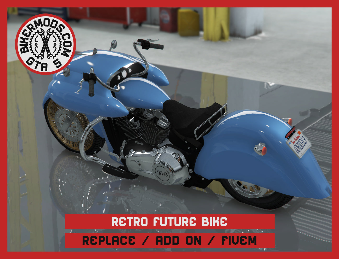 Retro Future Bike (Replace / Add On / FiveM) 181k Poly
