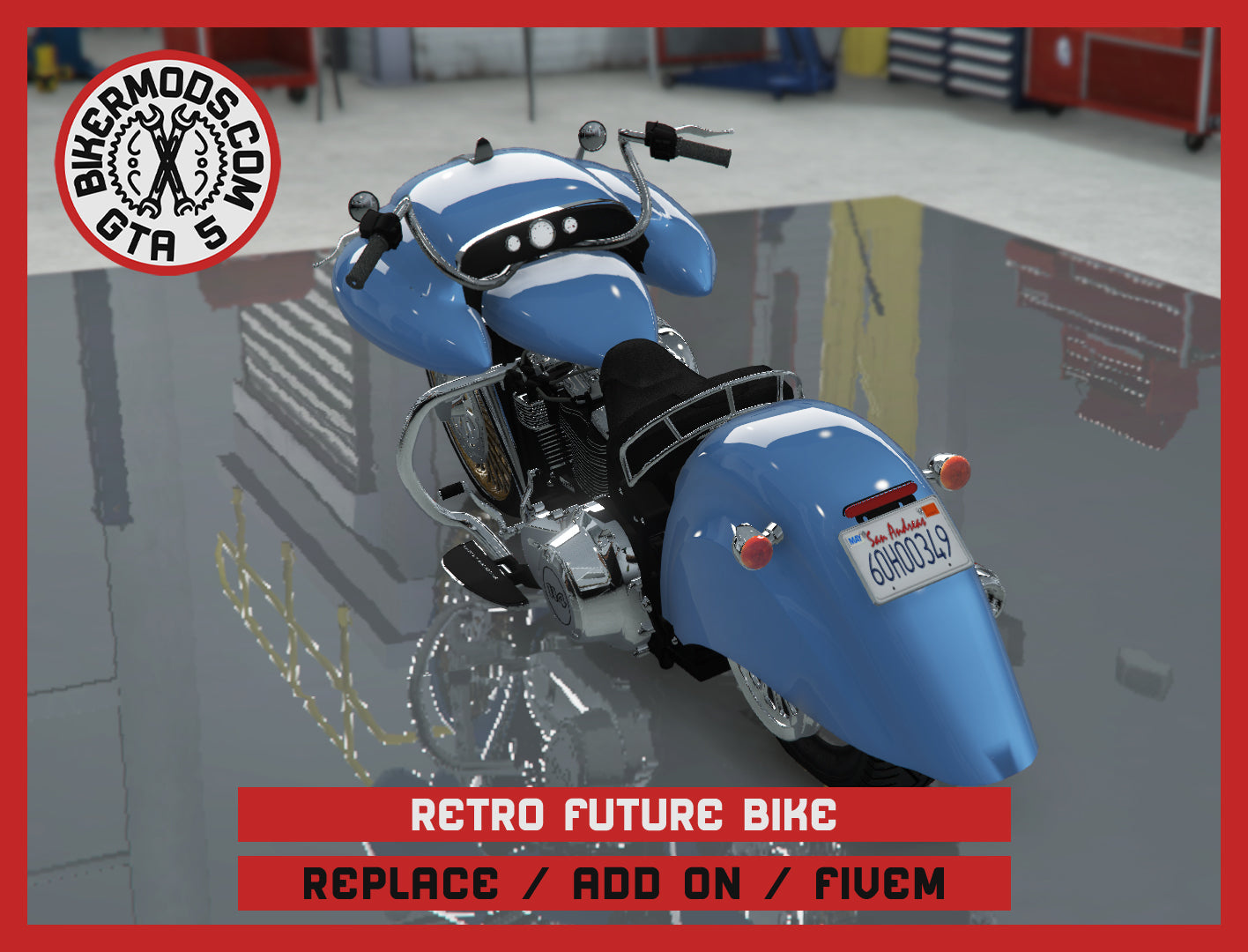 Retro Future Bike (Replace / Add On / FiveM) 181k Poly